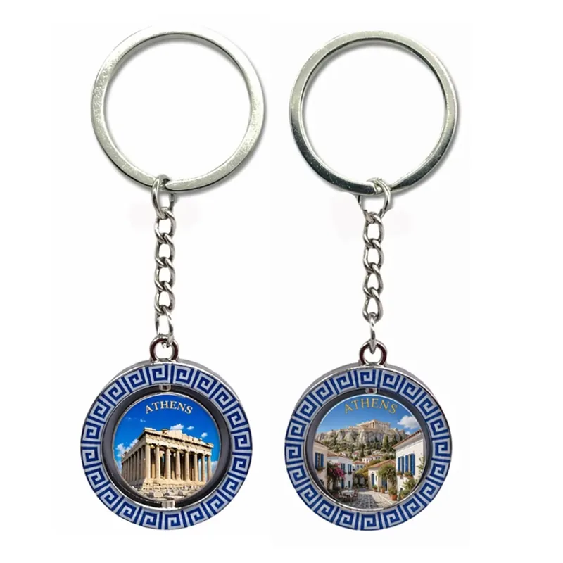 Schlüsselanhänger · Athen Schlüsselanhänger mit Athen-Motiv – Beispiel für ein Touristensouvenir