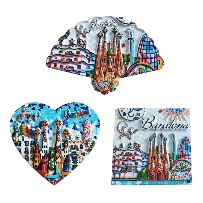 Kühlschrankmagnet · Barcelona Kühlschrankmagnet mit Barcelona-Motiv – Beispiel für ein Touristensouvenir