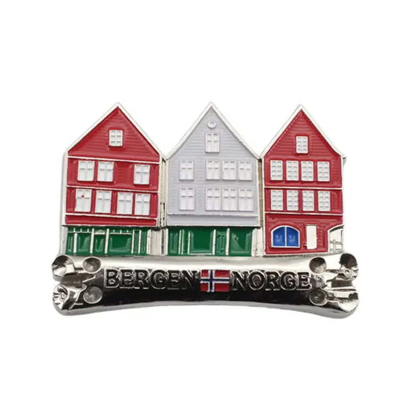 Kühlschrankmagnet mit Bergen-Motiv – Beispiel für ein Touristensouvenir