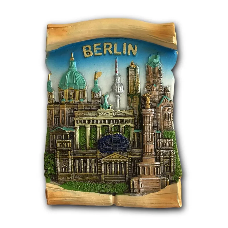 Fridge magnet with a Berlin motif — example of a tourist souvenir