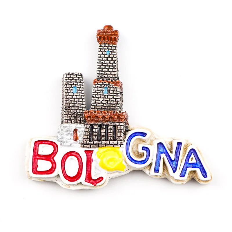 Kühlschrankmagnet mit Bologna-Motiv – Beispiel für ein Touristensouvenir