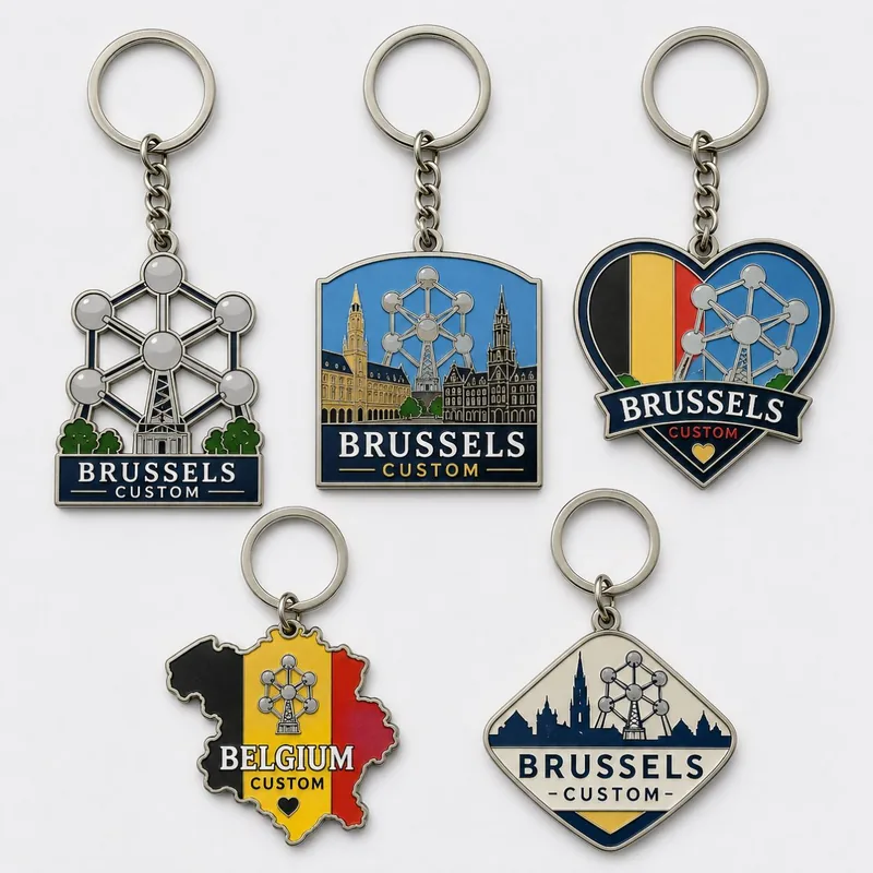 Schlüsselanhänger mit Brüssel-Motiv – Beispiel für ein Touristensouvenir