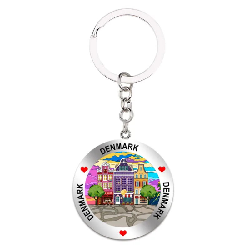 Schlüsselanhänger · Kopenhagen Schlüsselanhänger mit Kopenhagen-Motiv – Beispiel für ein Touristensouvenir