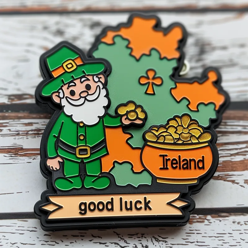 Fridge magnet with a Dublin motif — example of a tourist souvenir