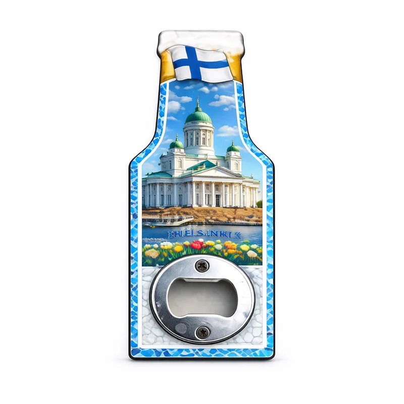 Kühlschrankmagnet mit Helsinki-Motiv – Beispiel für ein Touristensouvenir