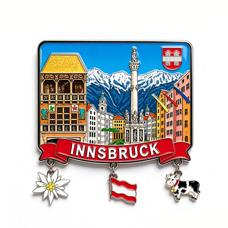 Fridge magnet · Innsbruck Fridge magnet with a Innsbruck motif — example of a tourist souvenir