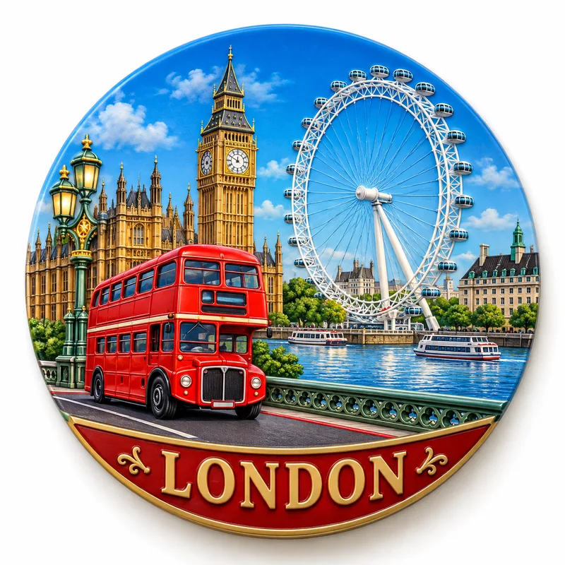 Fridge magnet · London Fridge magnet with a London motif — example of a tourist souvenir