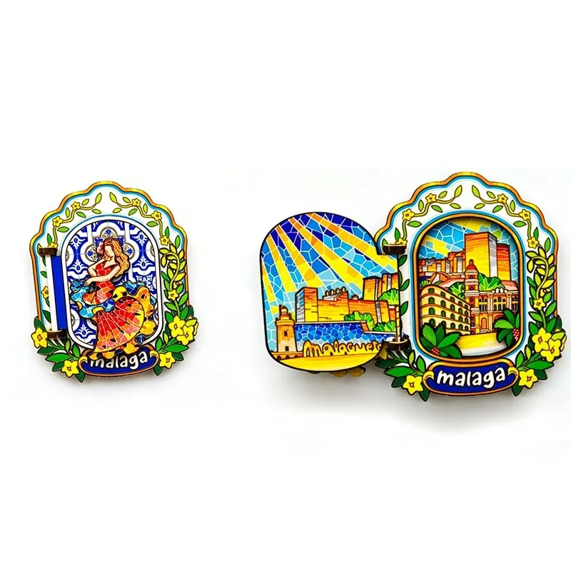 Kühlschrankmagnet mit Málaga-Motiv – Beispiel für ein Touristensouvenir