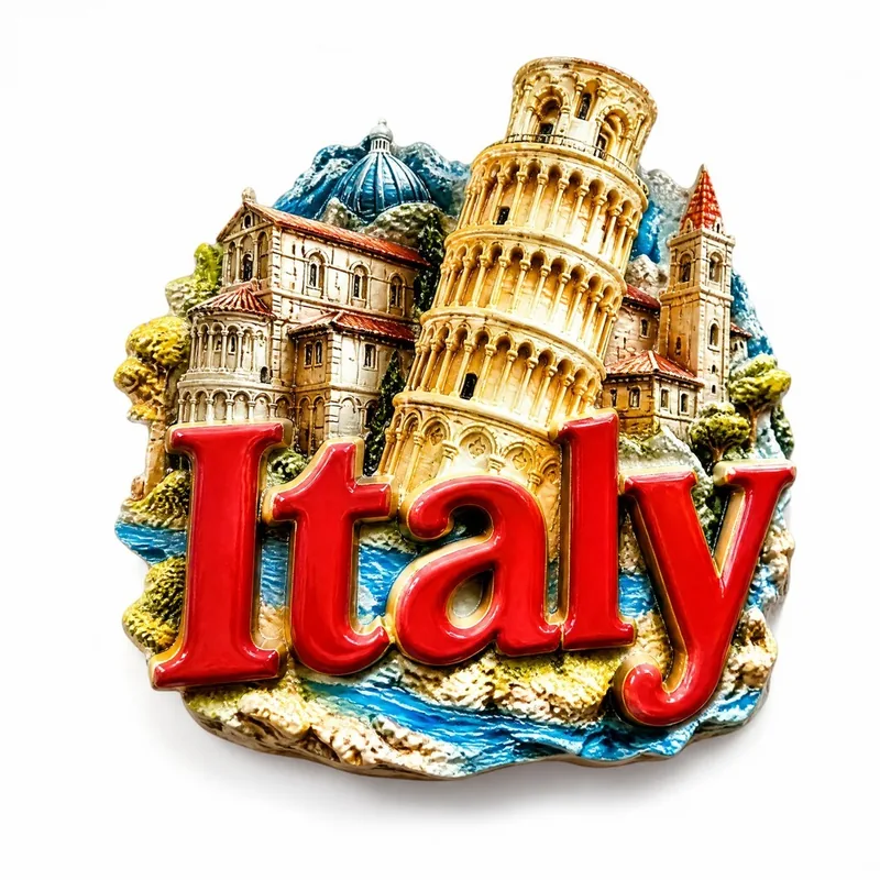 Fridge magnet with a Pisa motif — example of a tourist souvenir