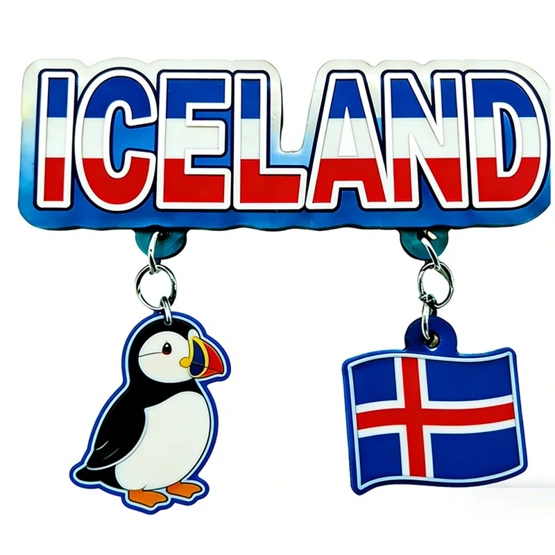 Fridge magnet with a Reykjavík motif — example of a tourist souvenir
