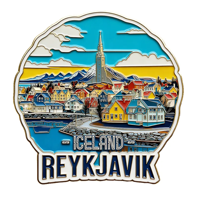 Kühlschrankmagnet mit Reykjavik-Motiv – Beispiel für ein Touristensouvenir