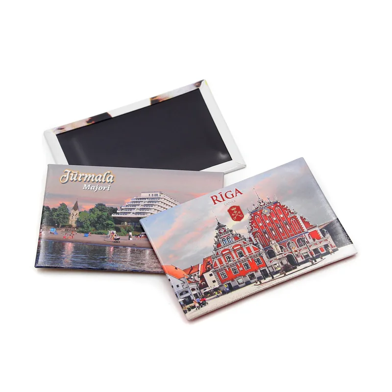 Fridge magnet with a Riga motif — example of a tourist souvenir