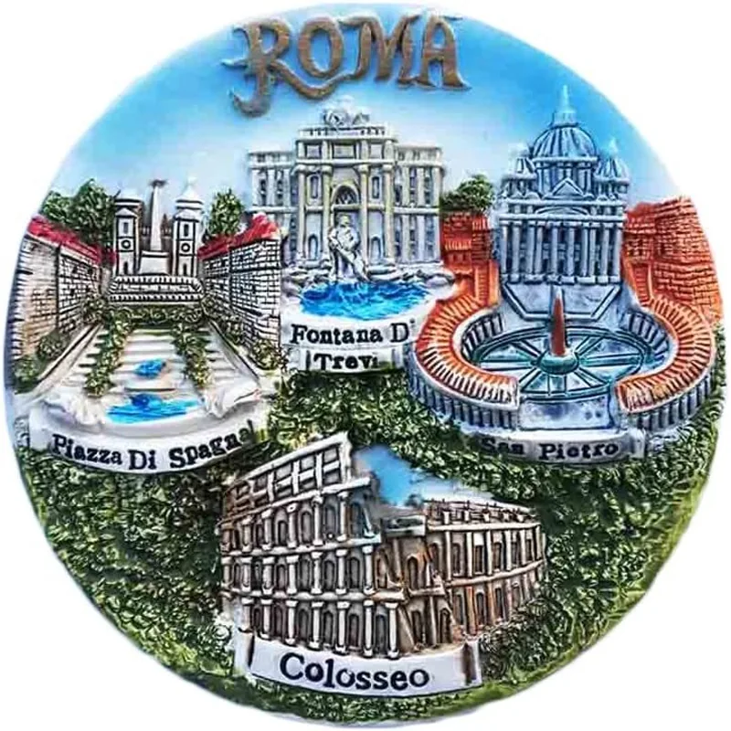 Fridge magnet with a Rome motif — example of a tourist souvenir