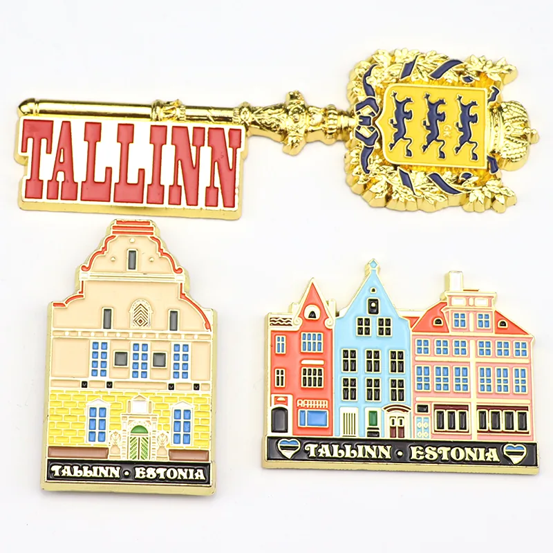 Fridge magnet with a Tallinn motif — example of a tourist souvenir