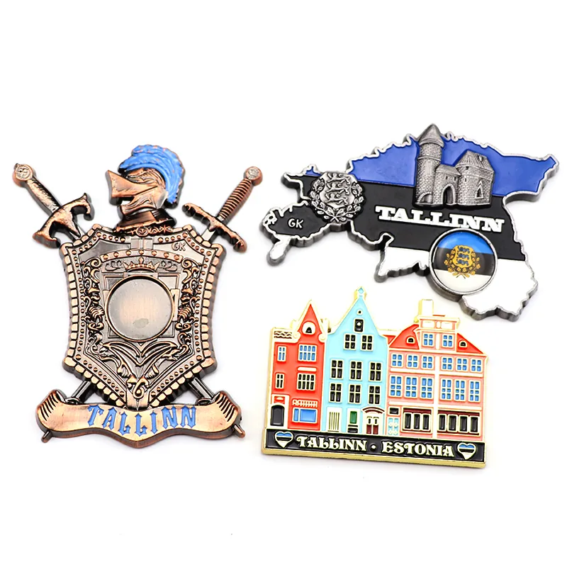 Fridge magnet with a Tallinn motif — example of a tourist souvenir