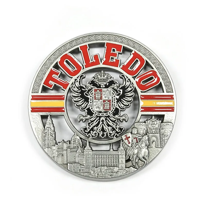 Magnes na lodówkę z motywem Toledo — przykład pamiątki turystycznej